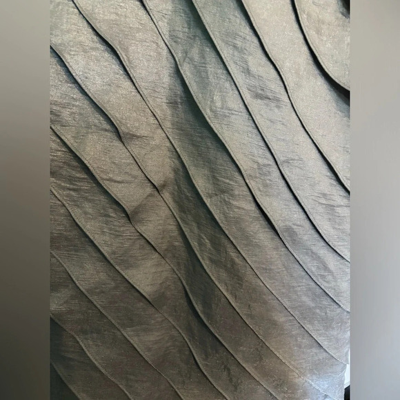 London Times Womens‎ Silver Layered Organza Tank Knee Length Size 12 Dress - Picture 4 of 8